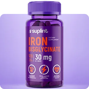 Iron bisglycinate, 120 capsules - Front x iron png
