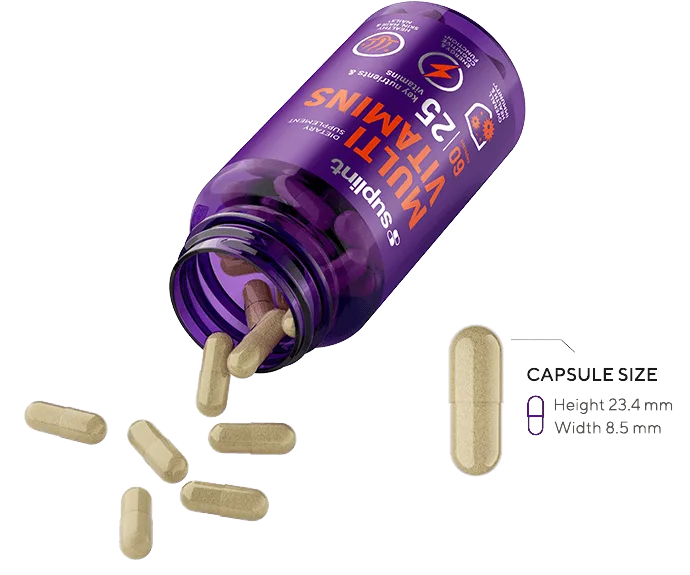 Multivitamines, 60 gélules - OpenedCapsula multi png